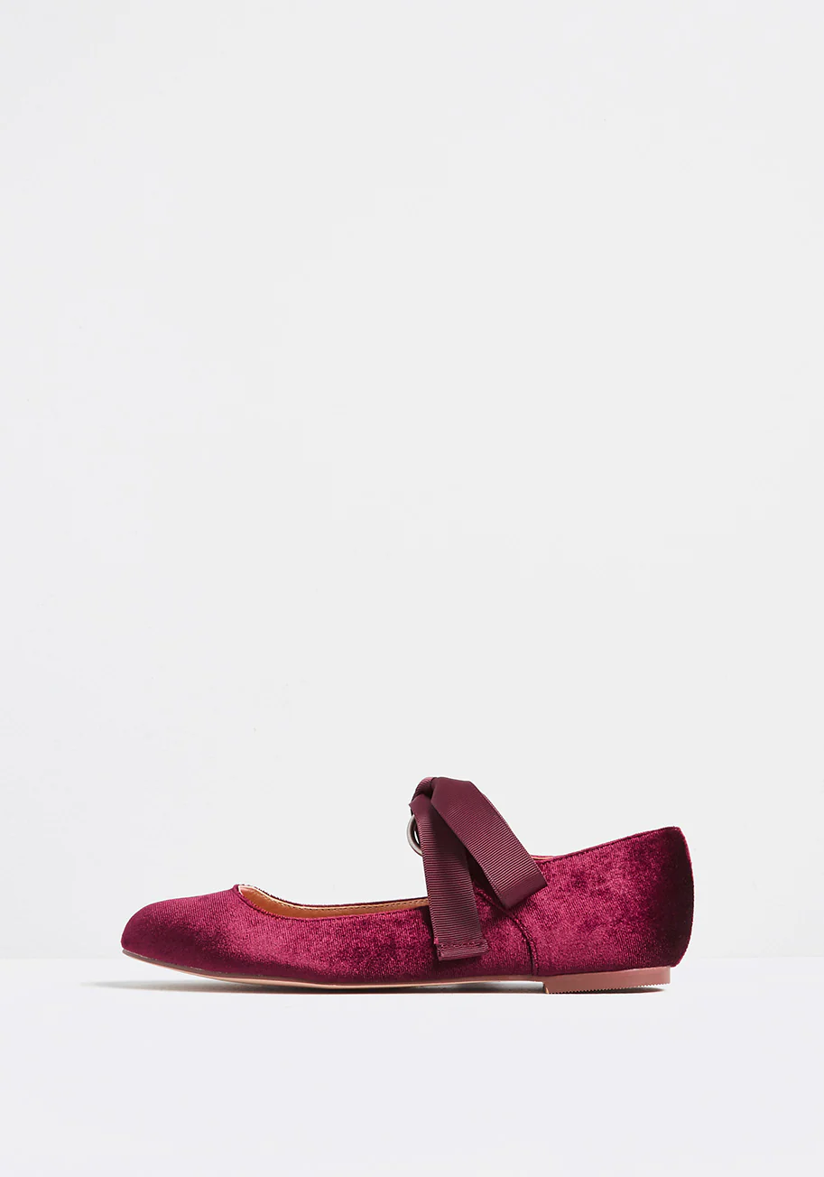 Caught My Eye Velvet Ballet Flat - Olabens