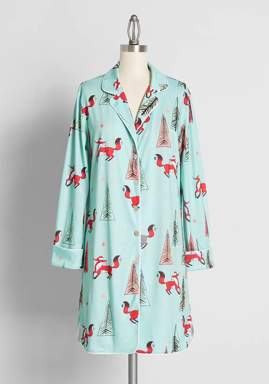 Holiday Vixen Sleep Shirt - Olabens