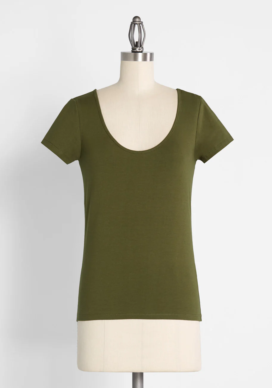 Simple Sentiments Scoop Neck Tee - Olabens