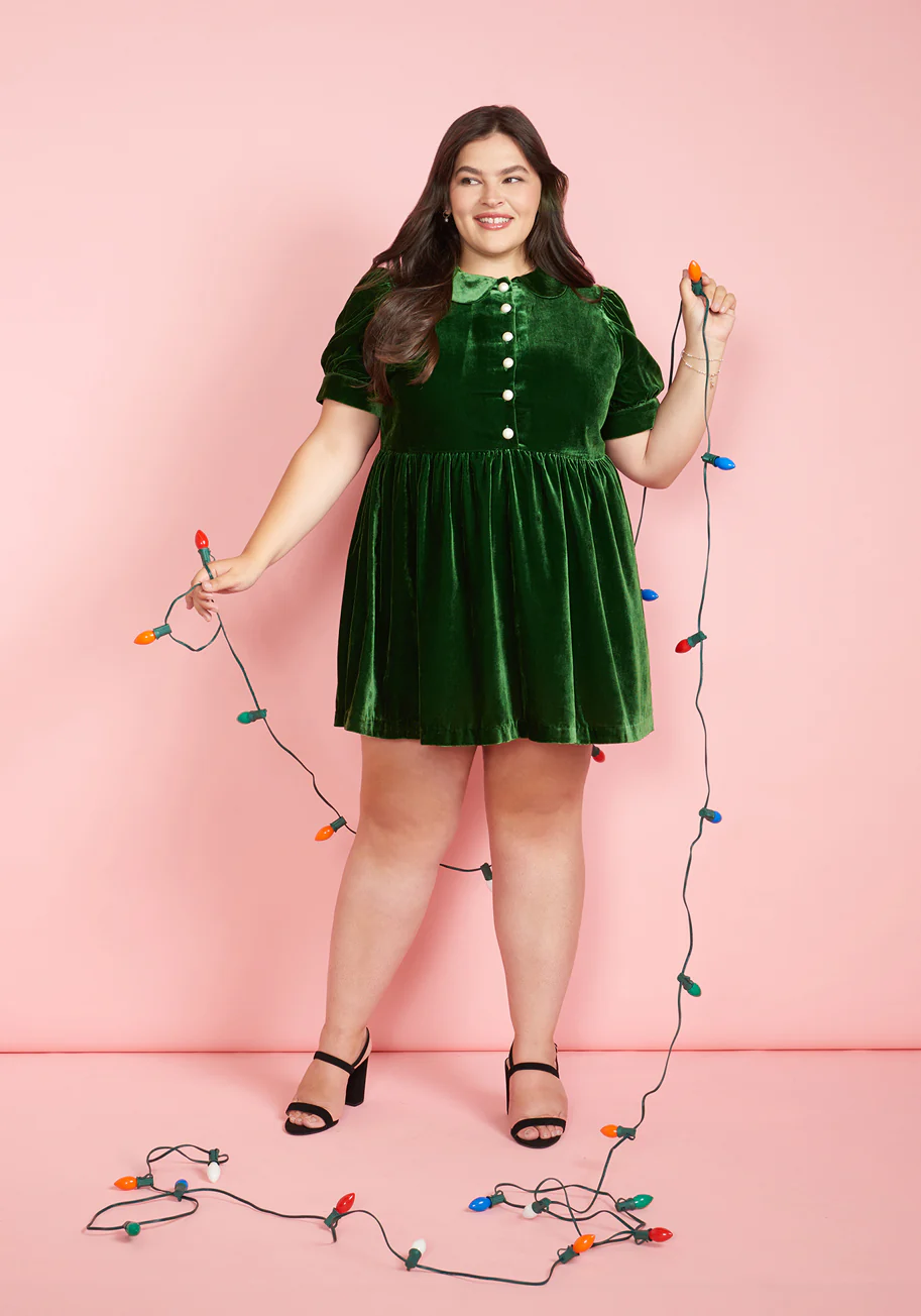 Such A Stunner Velvet Shirt Dress - Olabens