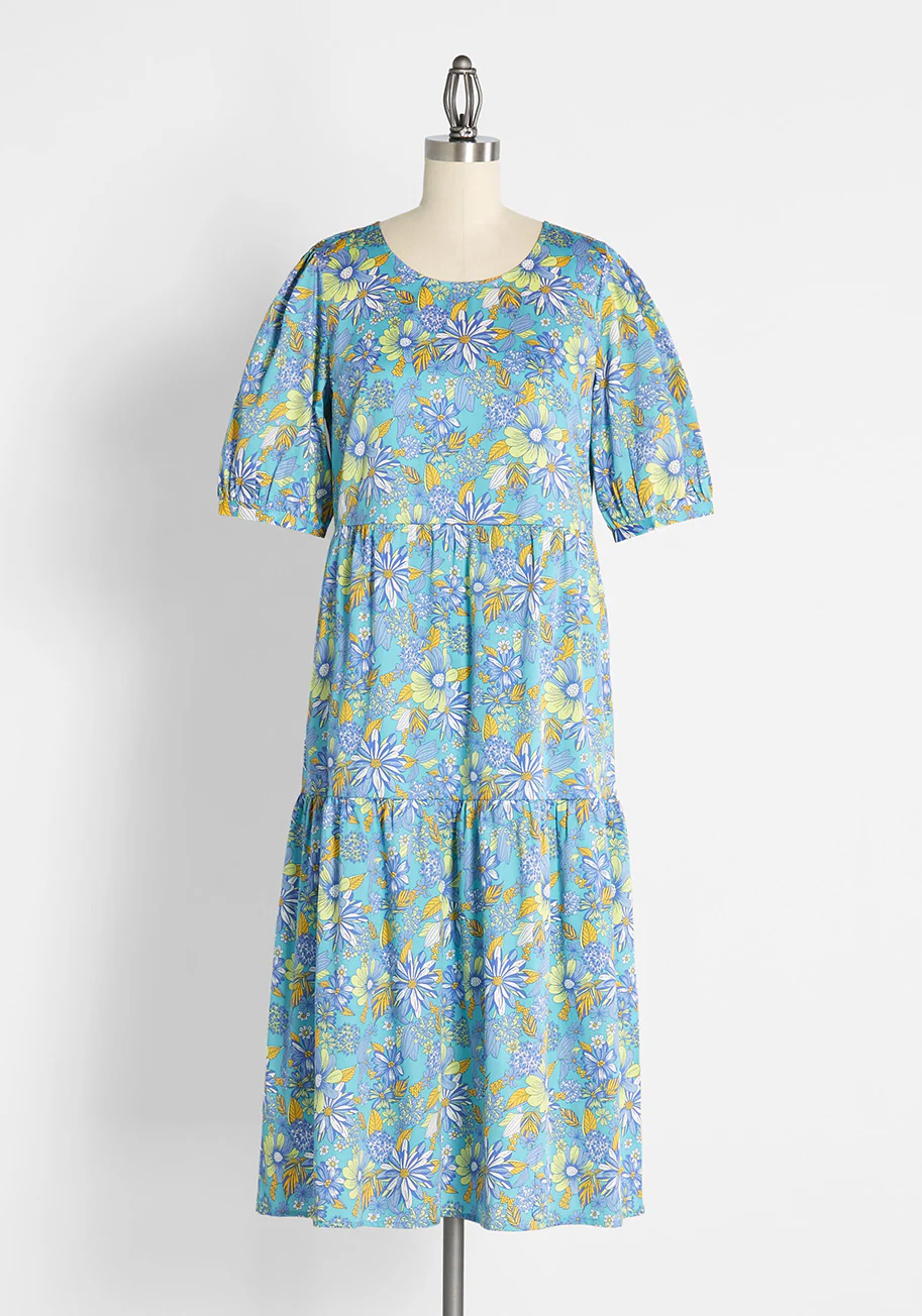 High Tea, High Time Midi Dress - Olabens