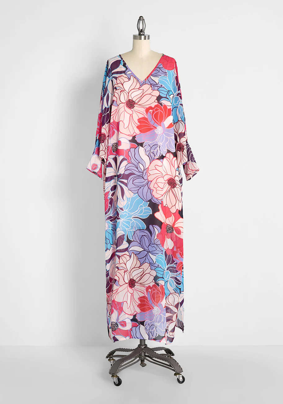 Bright and Splashy Maxi Dress - Olabens