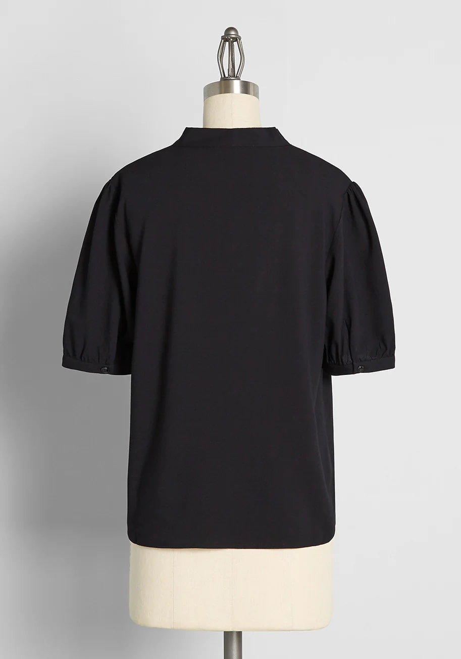 Progress is Everything Tie-Neck Blouse - Olabens