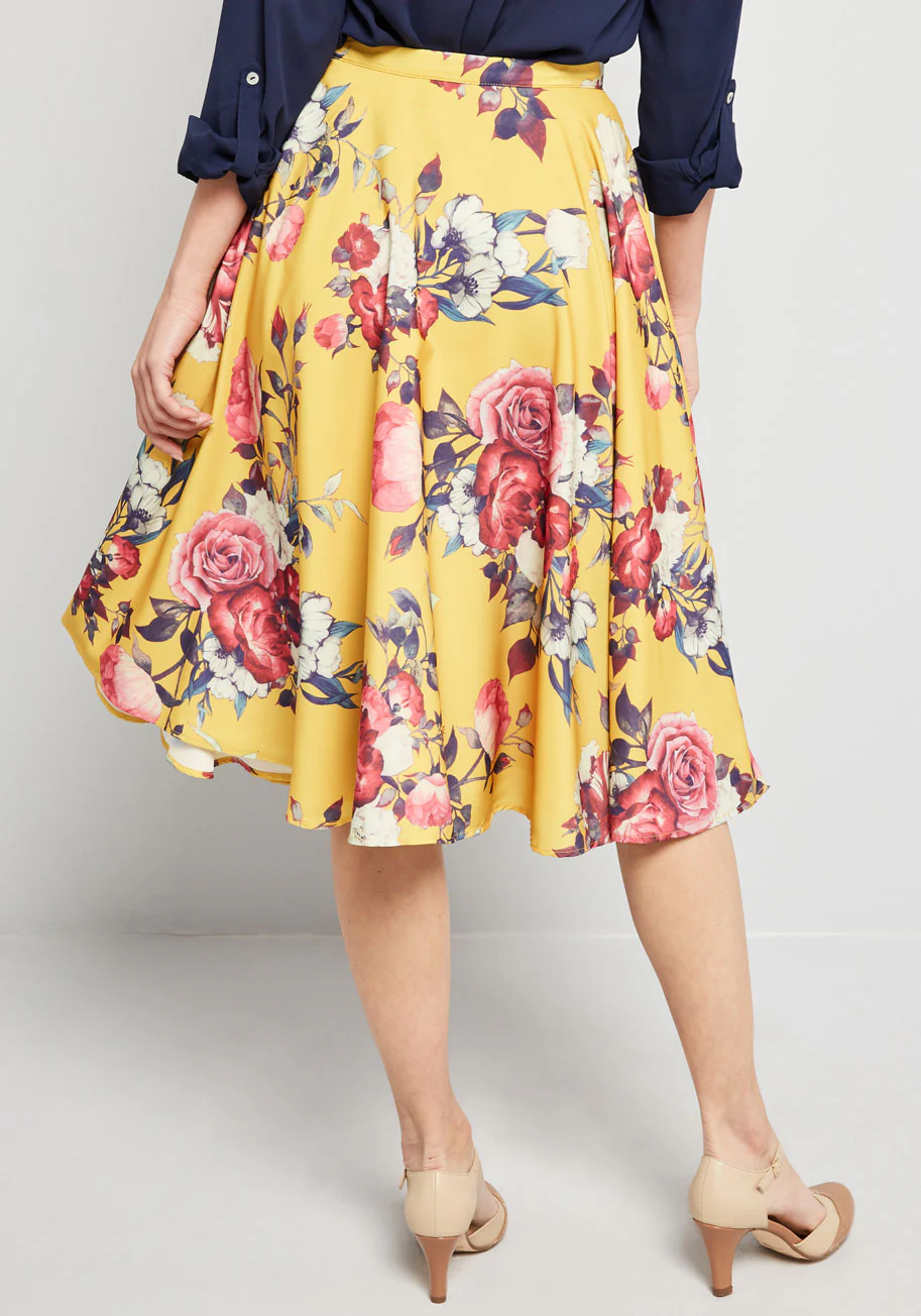 Ikebana for All A-Line Skirt - Olabens