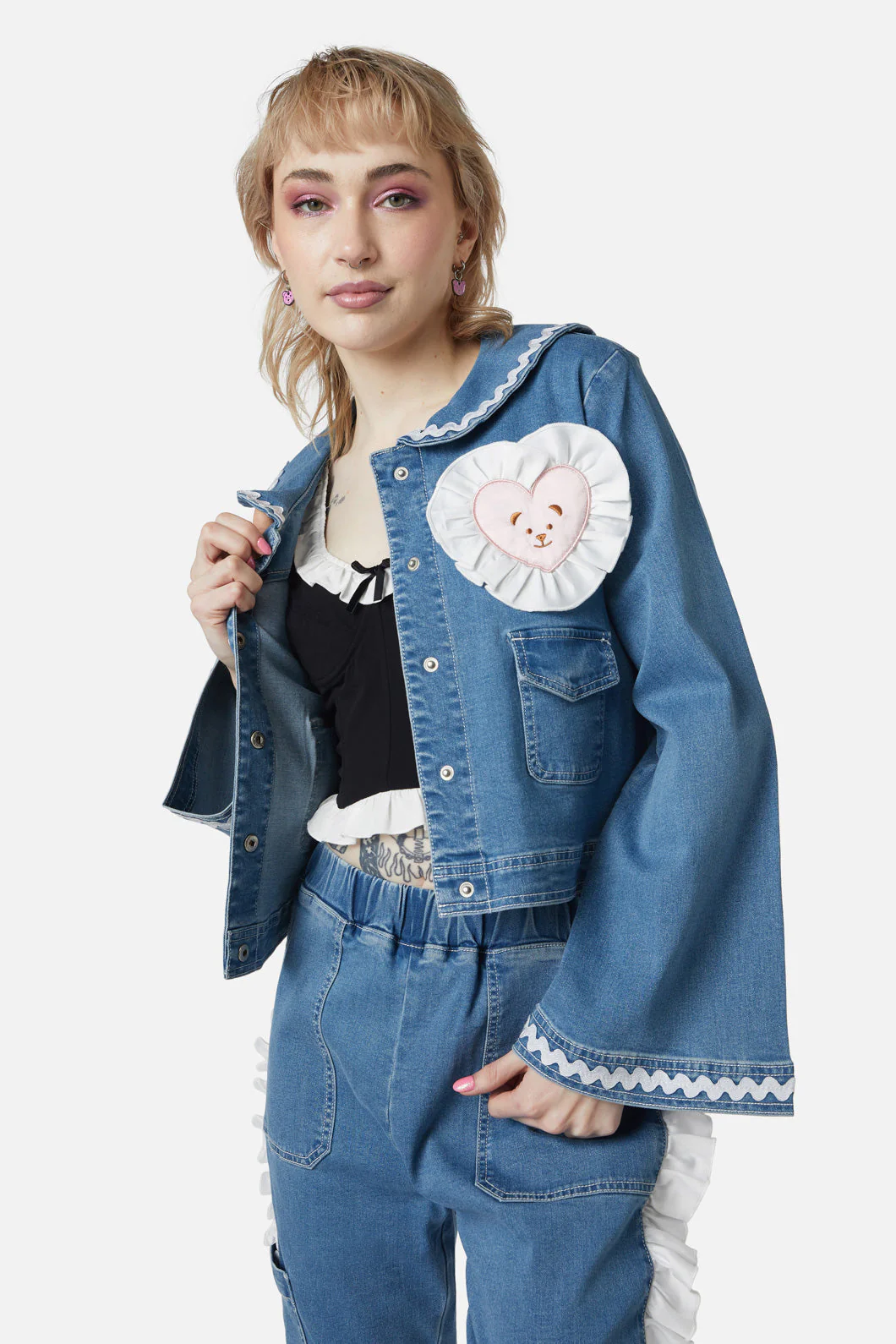 Sailor Teddy Denim Jacket - Olabens