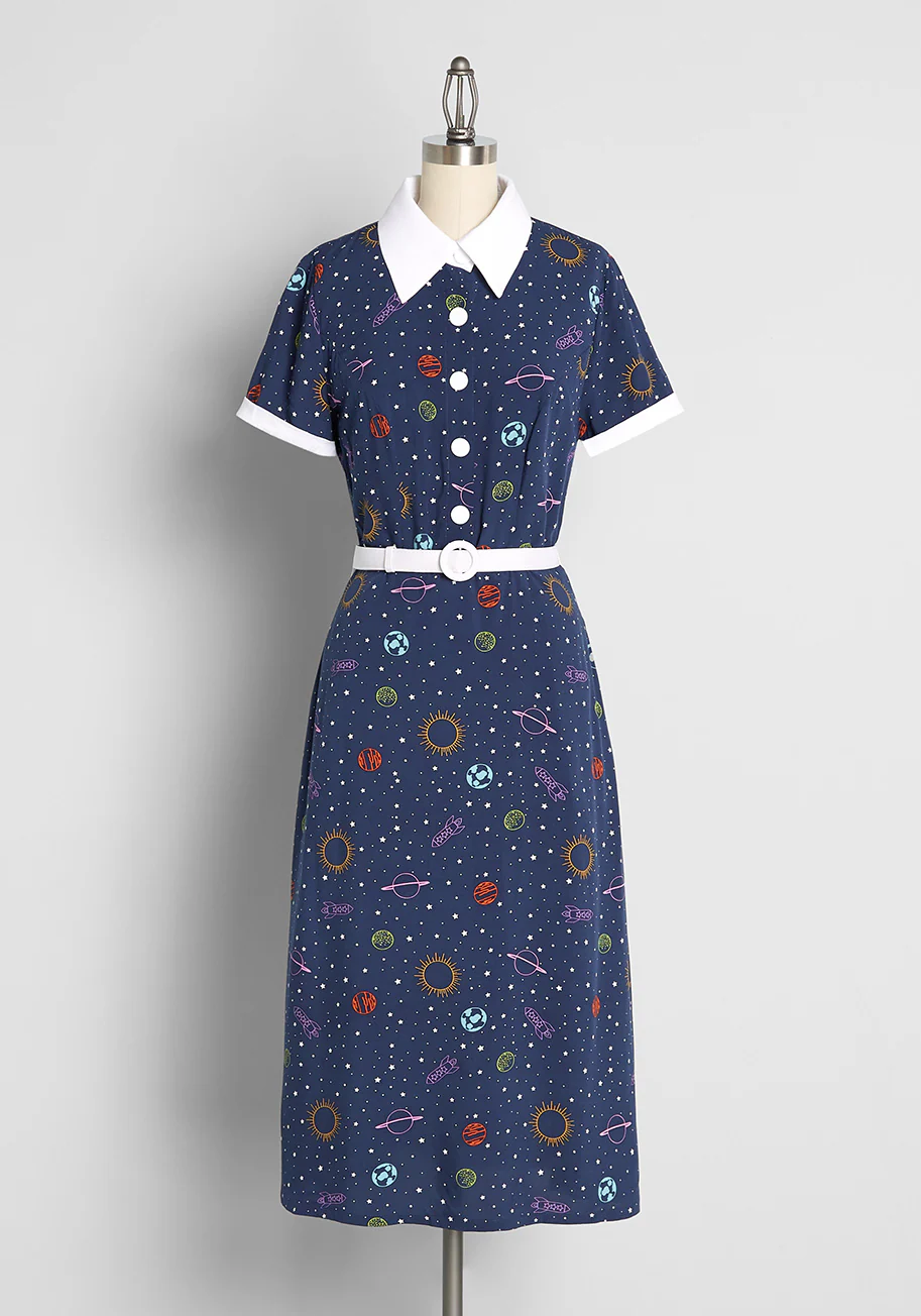 Solar System Salute Midi Dress - Olabens