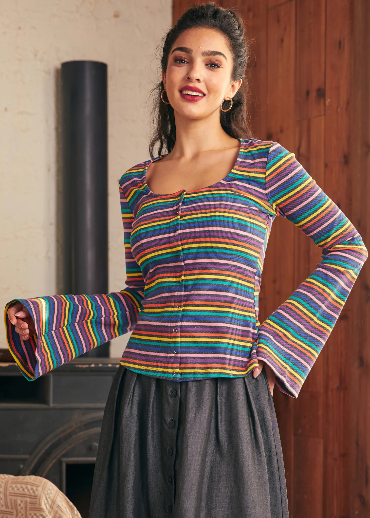 Lost in Love Bell Sleeve Top - Olabens