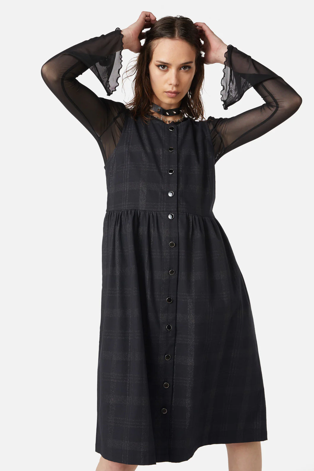 High Society Tartan Pinny Dress - Olabens