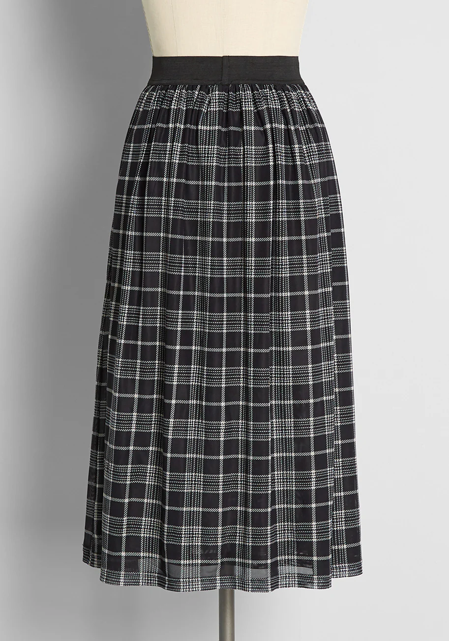 More Than a Tad Plaid Midi Skirt - Olabens