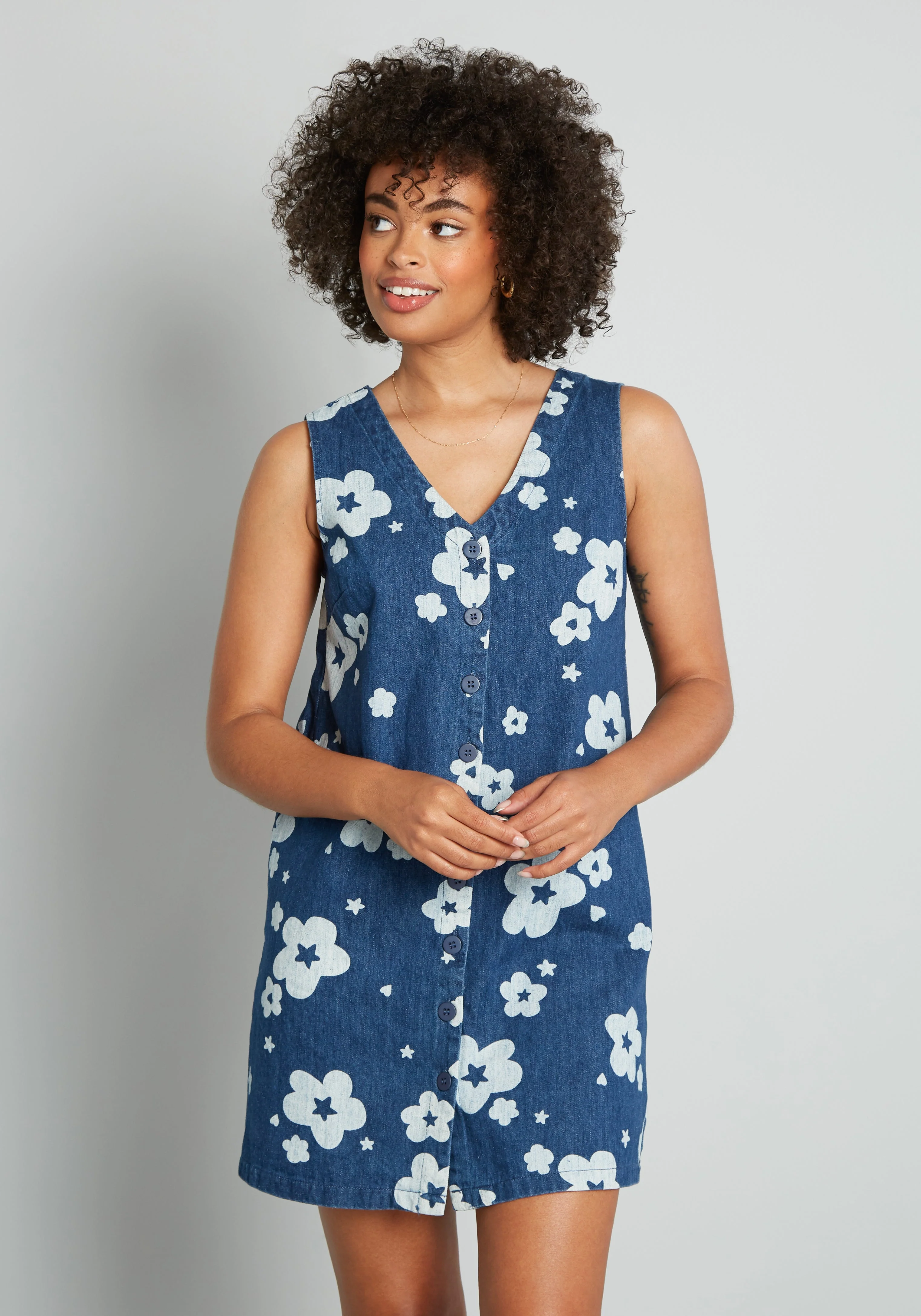 Starstruck Flower Power Denim Jumper - Olabens