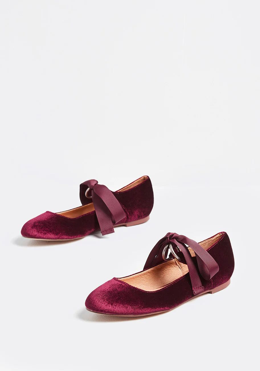 Caught My Eye Velvet Ballet Flat - Olabens
