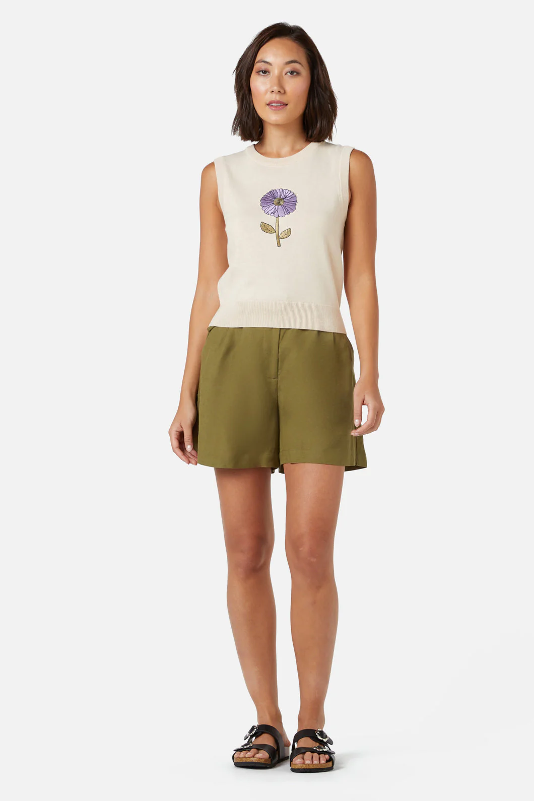 Fresh Blooms Embroidered Vest - Olabens