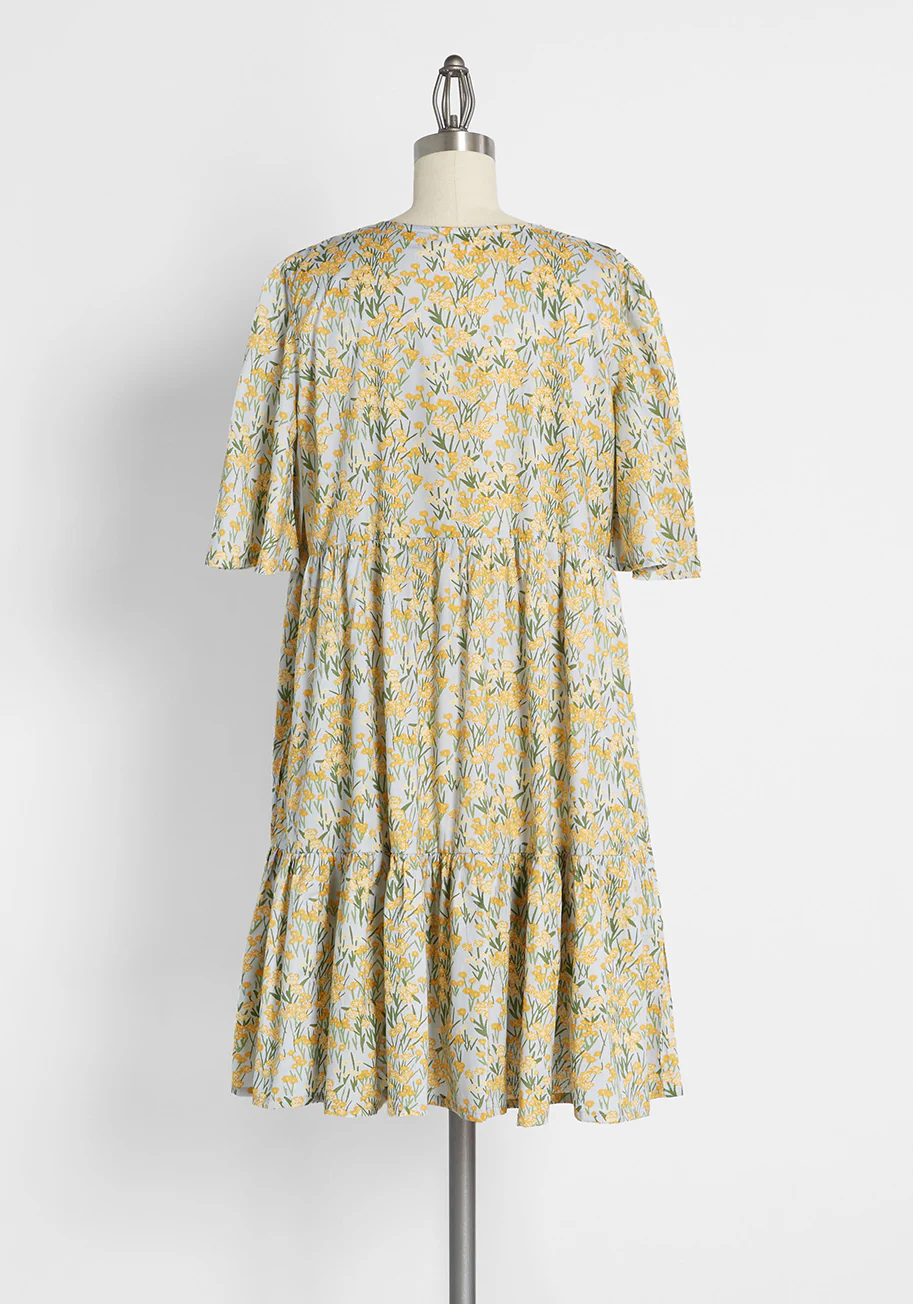 Sweet and Tender Blossoms Babydoll Dress - Olabens