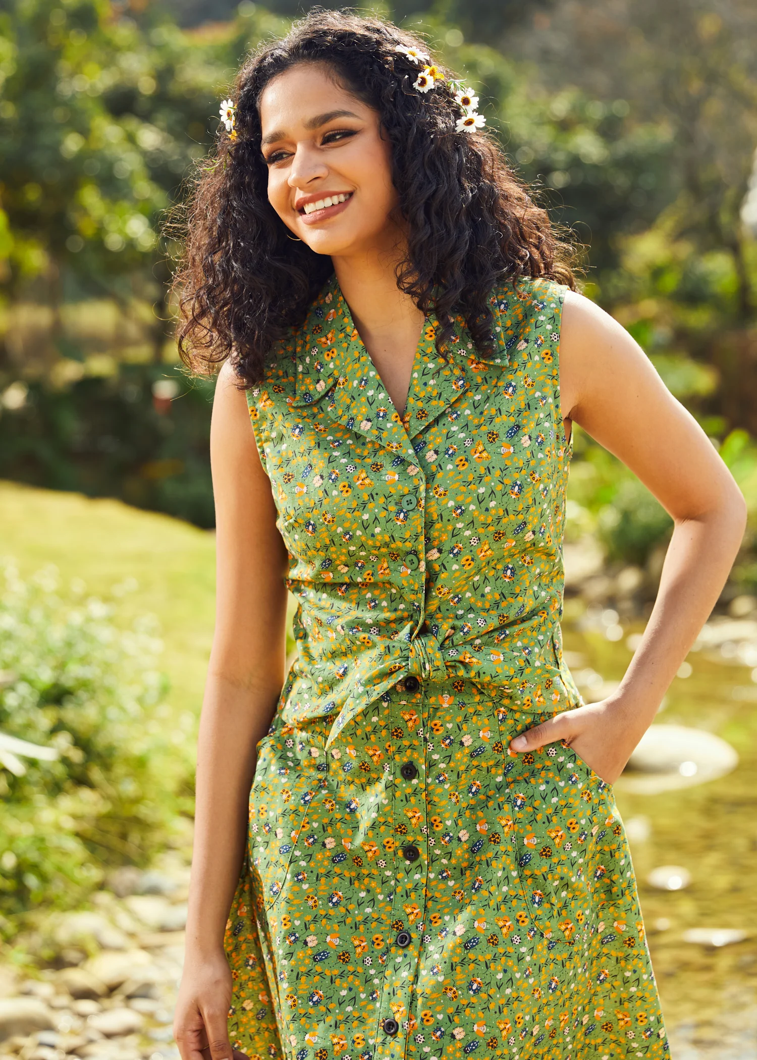 Feel the Morning Breeze Convertible Collar Shirt - Olabens