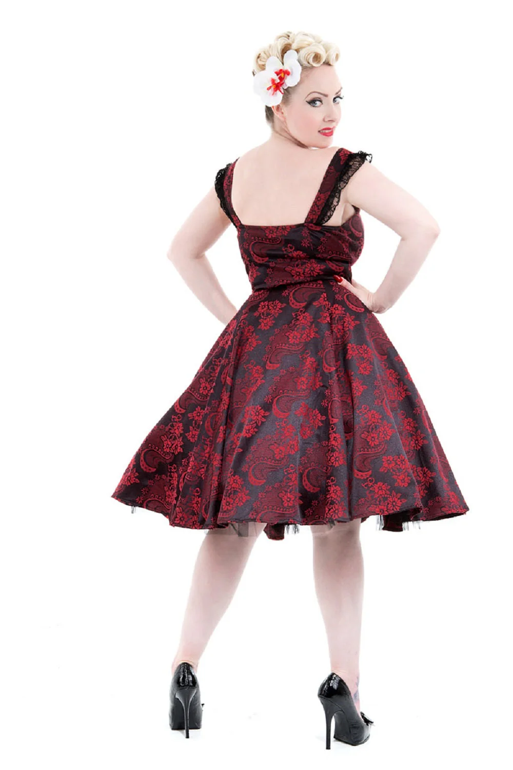 Red Byzantine Swing Dress - Olabens
