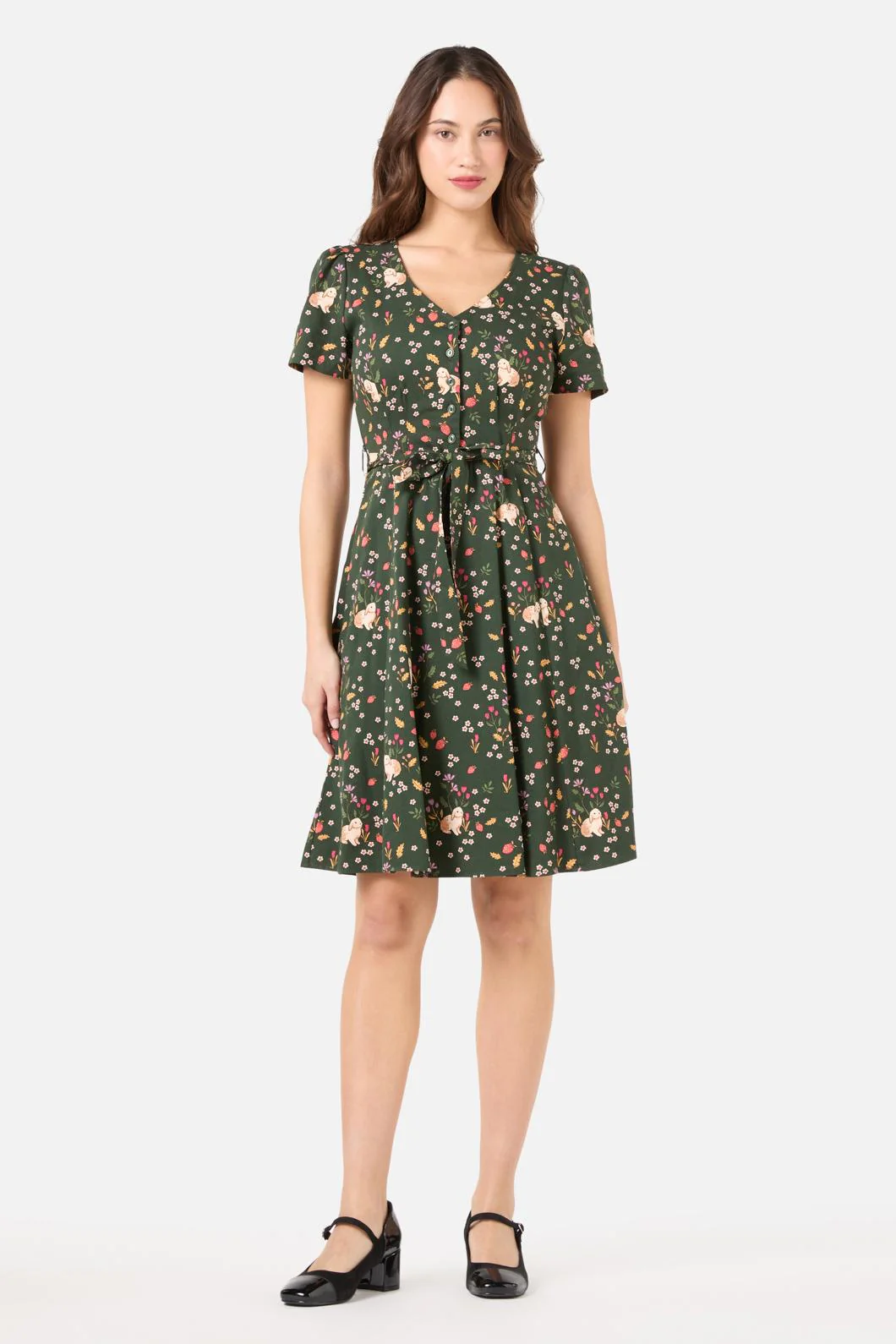 Coco Rabbit A-Line Dress - Olabens