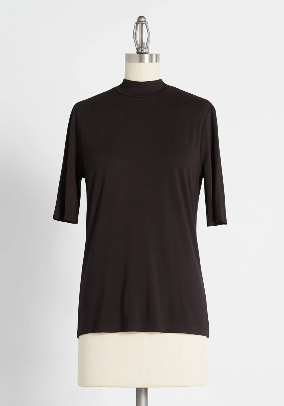 Ideal Ensemble Mock Neck Top - Olabens