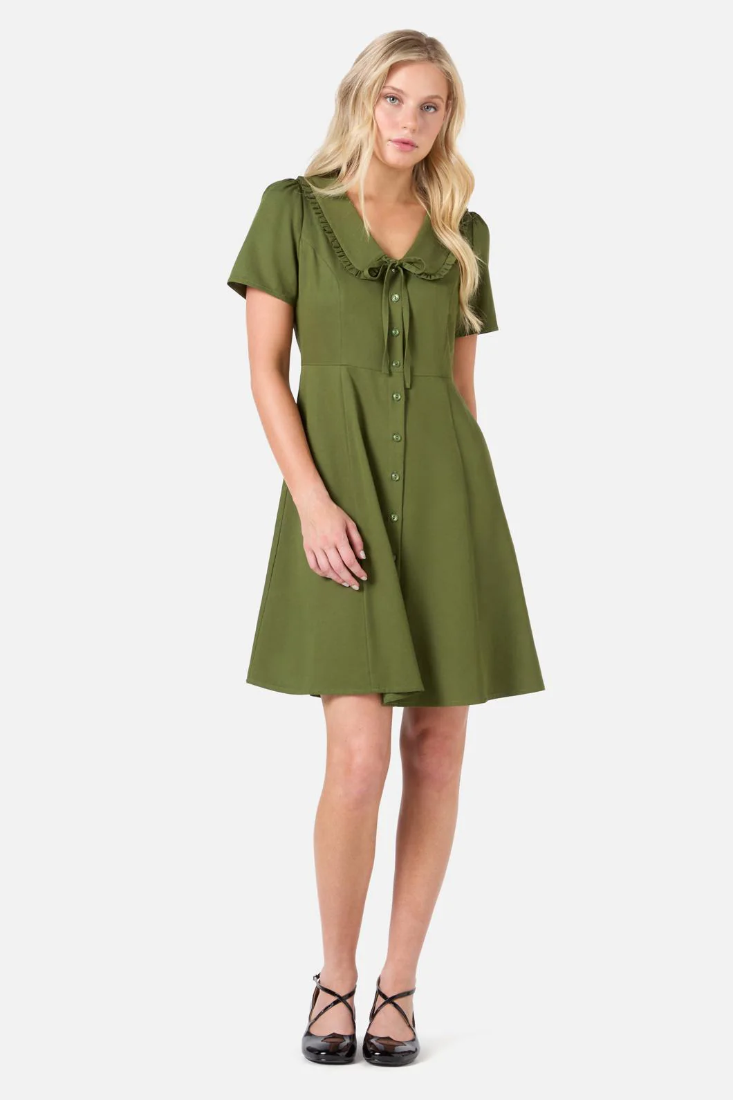 Dorothy Collared Mini Dress - Olabens