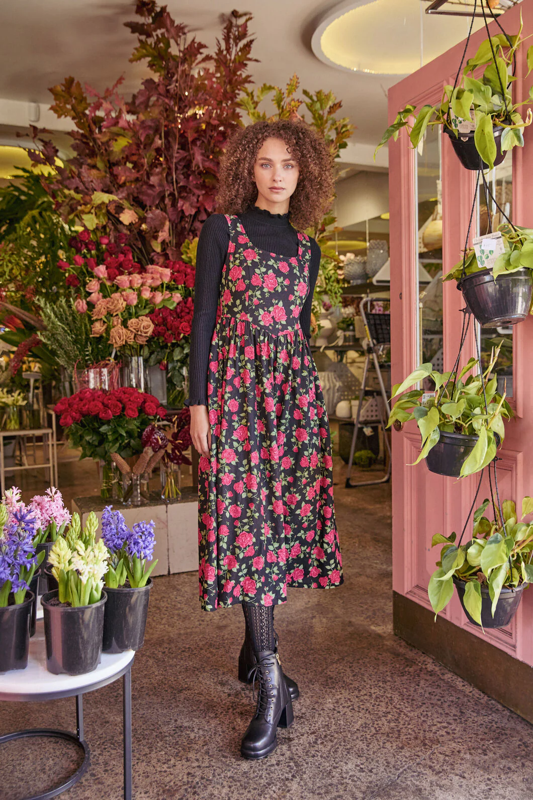Winter Rose Midi Dress - Olabens
