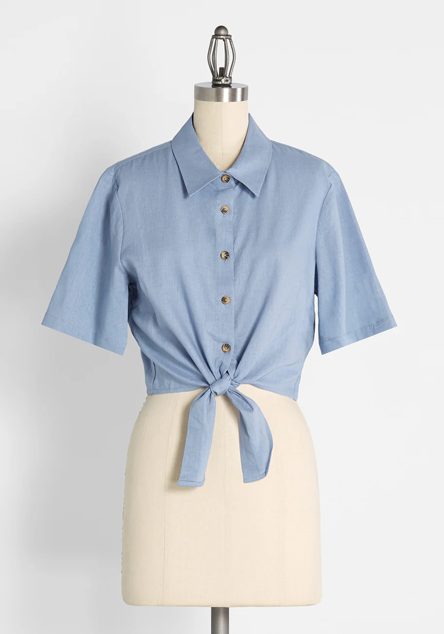 Cotton Candy Kind Of Day Tie-Waist Top - Olabens