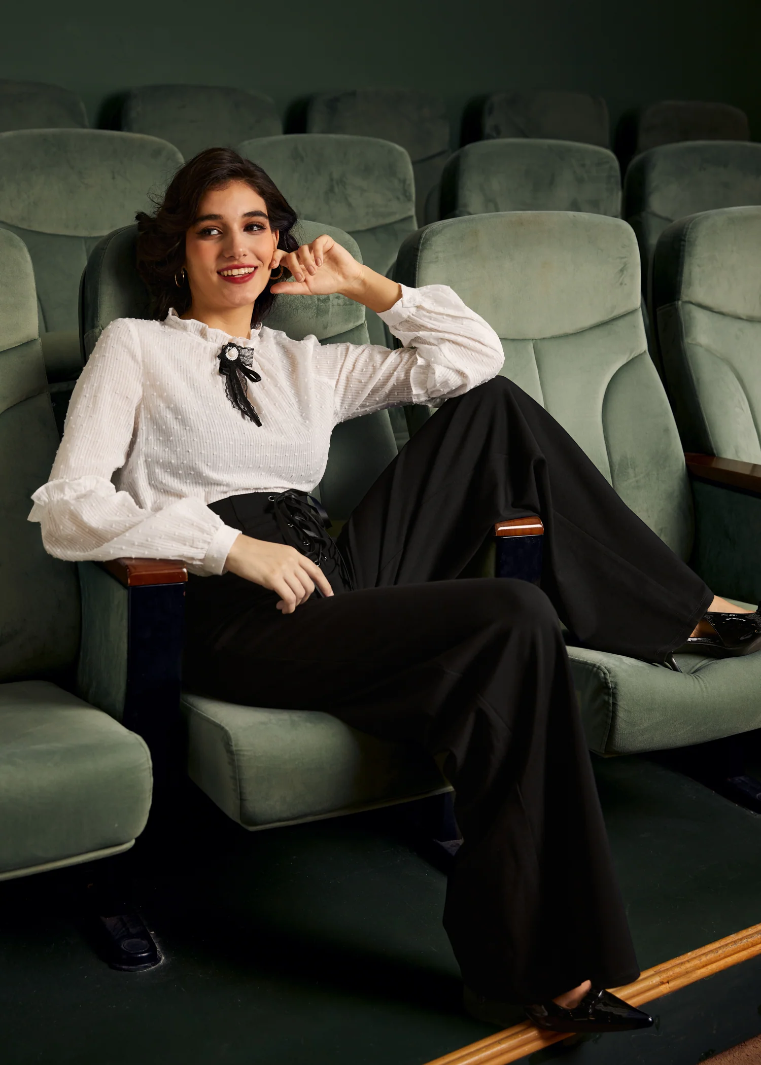 Bygone Beauty Balloon Sleeve Blouse - Olabens