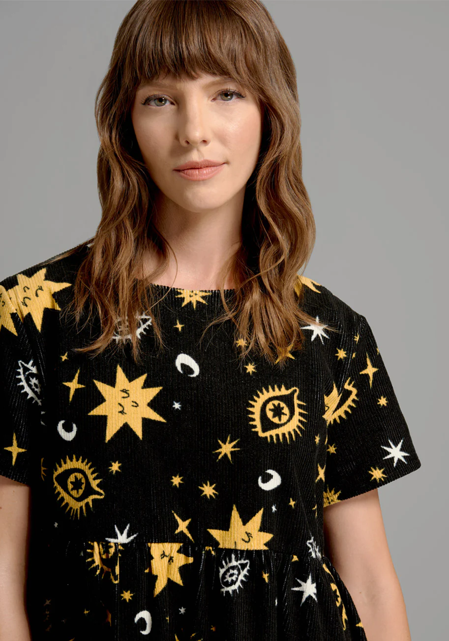 Celestial Being Corduroy Dress - Olabens