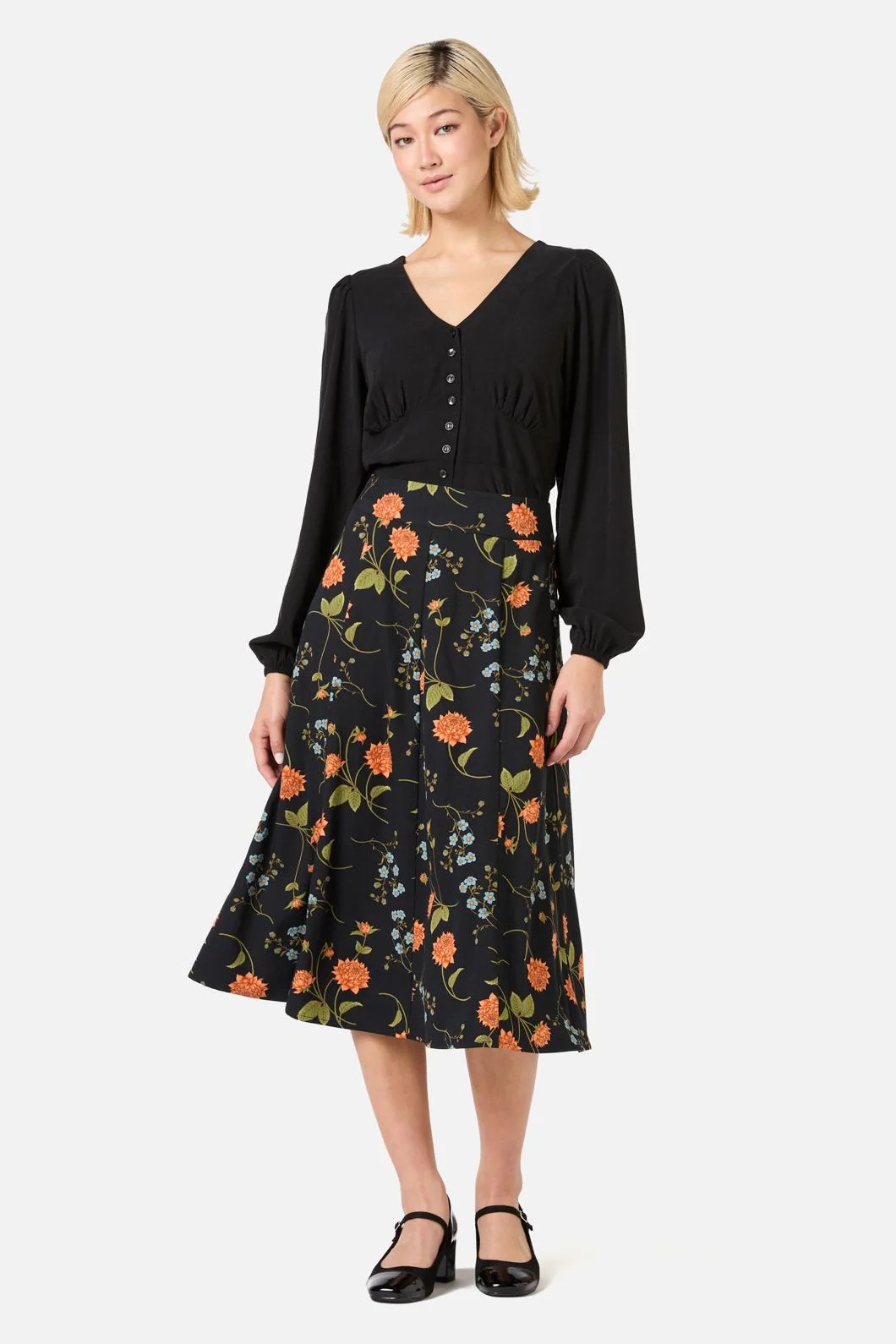 Esmerelda Floral Midi Skirt - Olabens