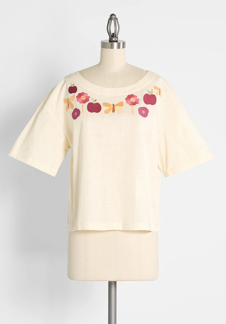 Nature's Bounty Embroidered Top - Olabens