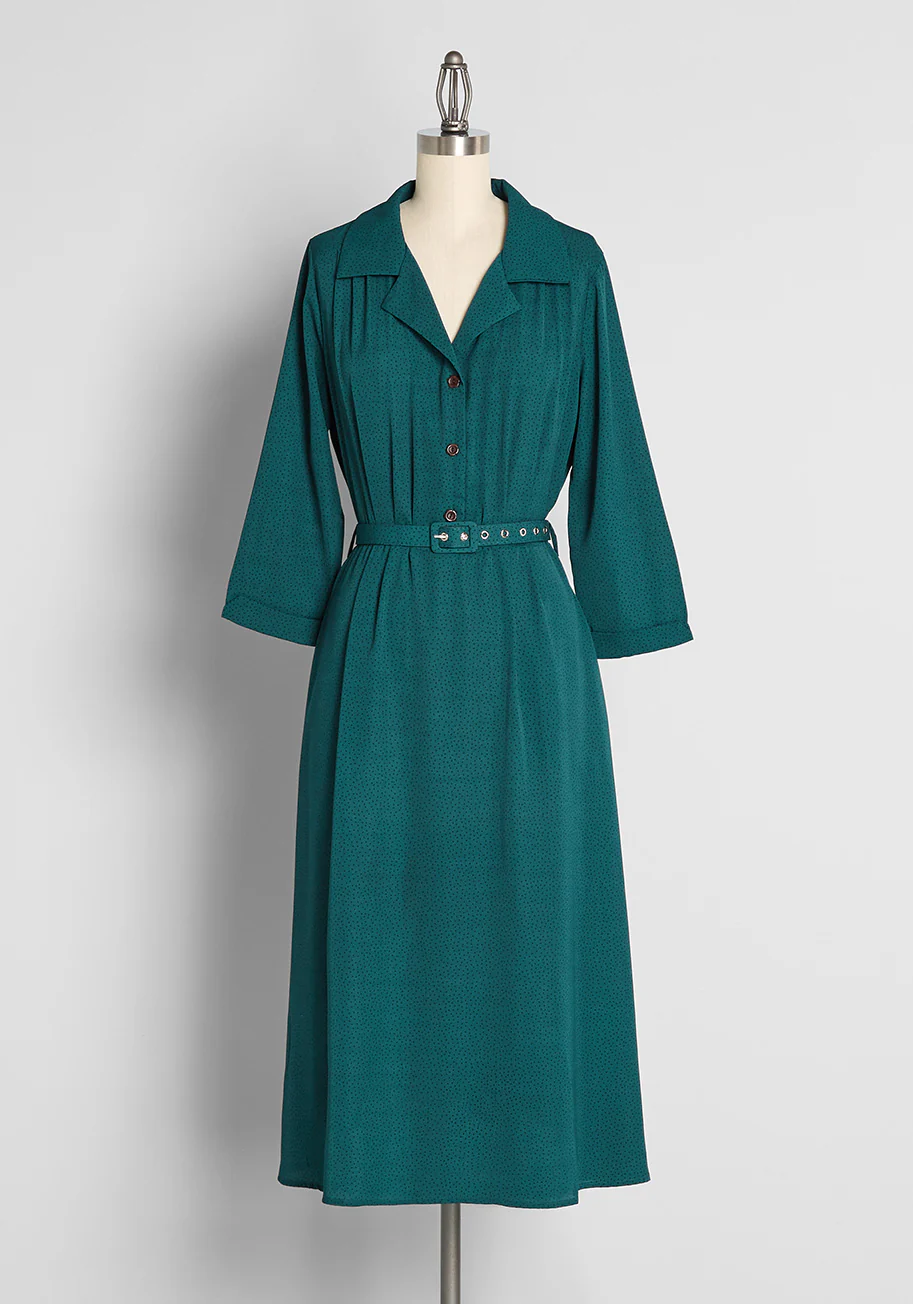 Spotted In the Archives Midi Dress - Olabens