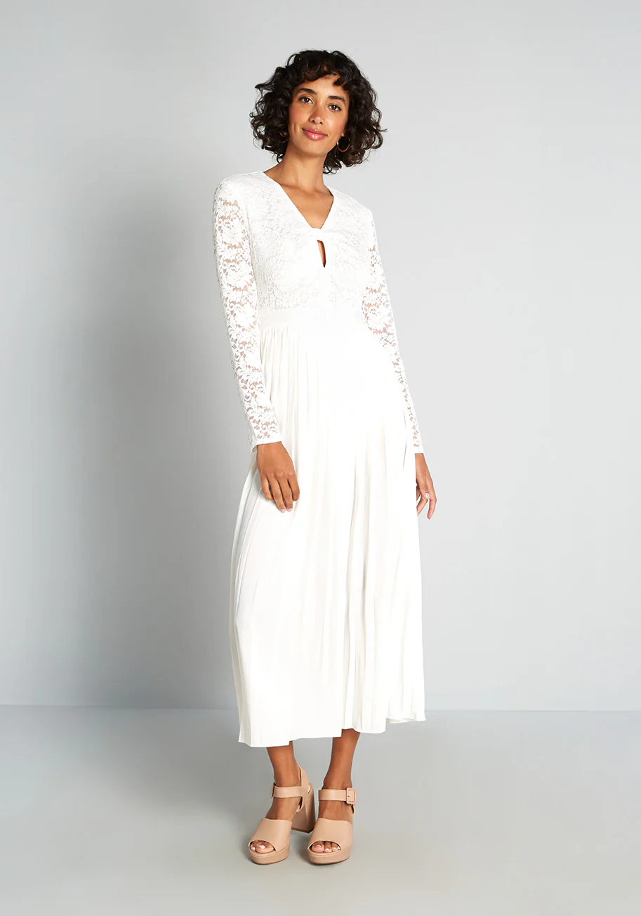 Lacing Down the Aisle Maxi Dress - Olabens