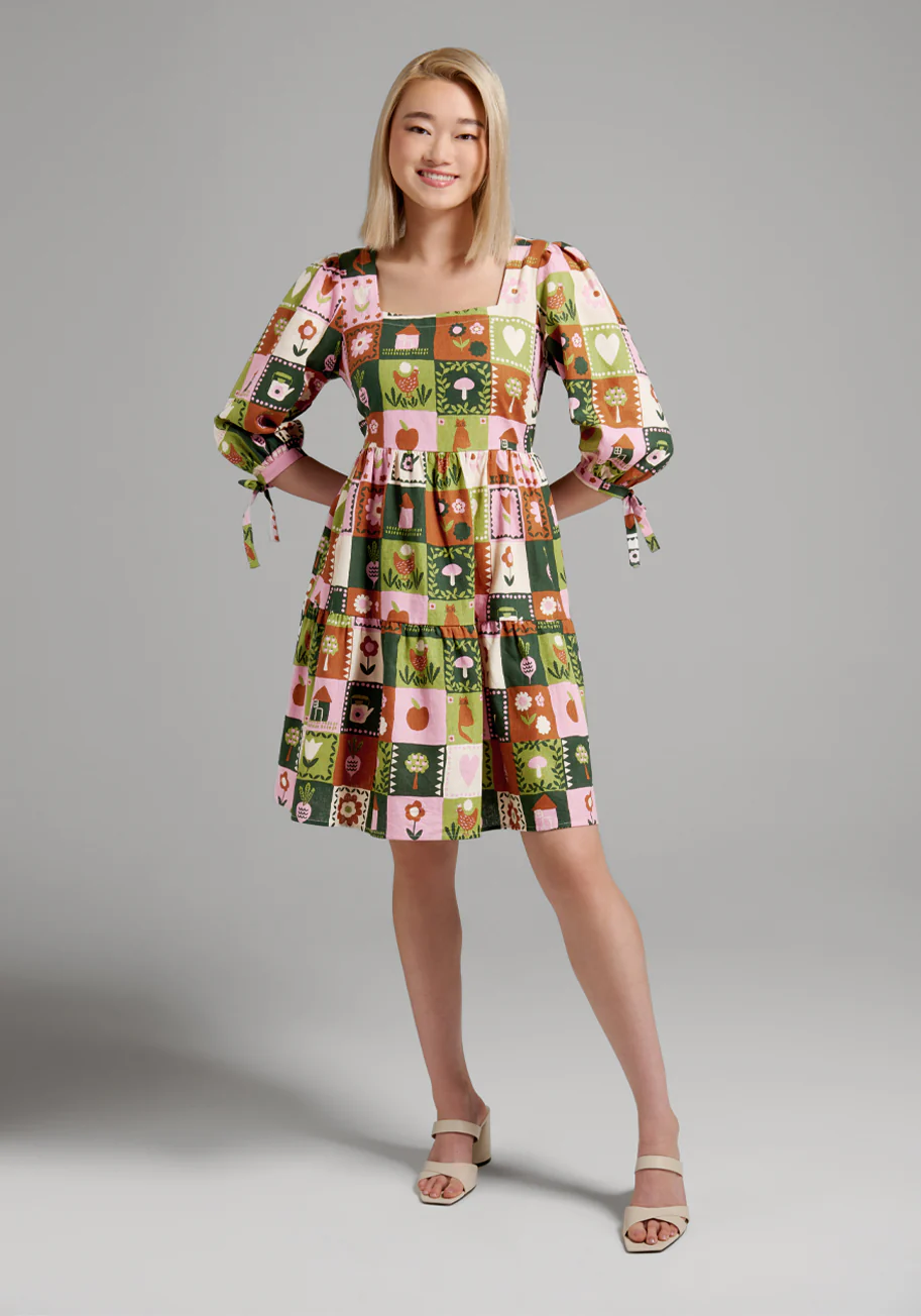 Playful Prairie Patchwork Dress - Olabens