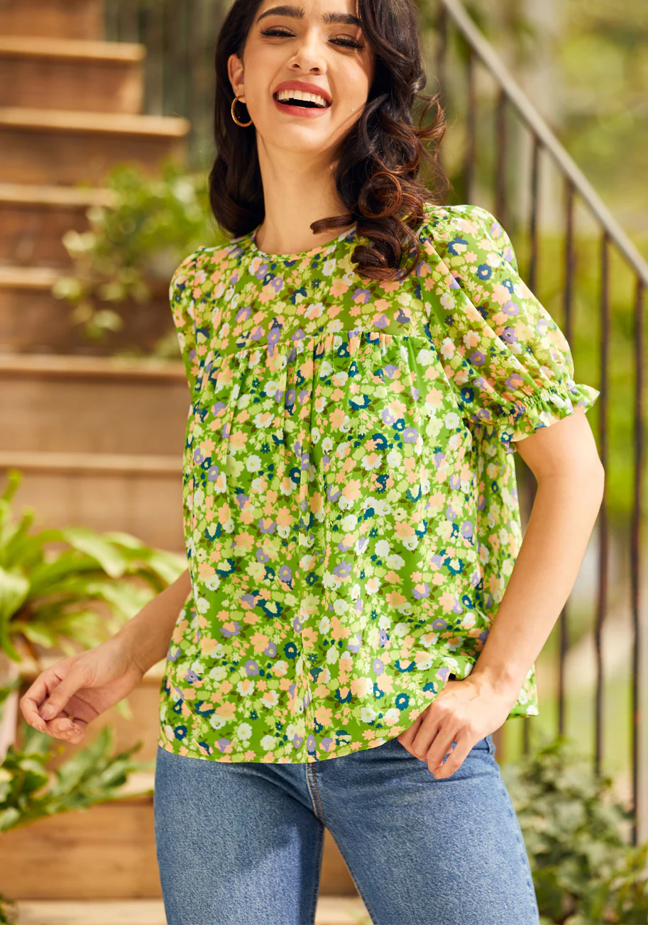 A Gorgeous Gathering Smock Top - Olabens