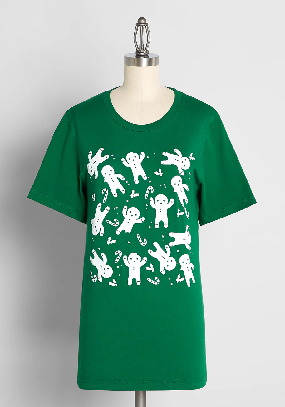Nibbling On Holiday Cookies Graphic Tee - Olabens