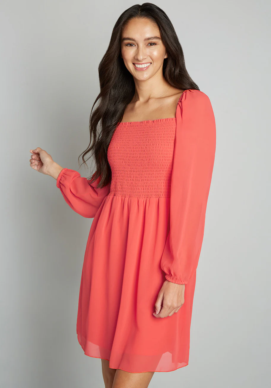 Peasant-ly Surprised Smocked Babydoll Dress - Olabens