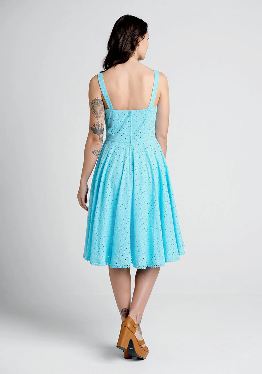 Anglaise For Days Fit and Flare Dress - Olabens