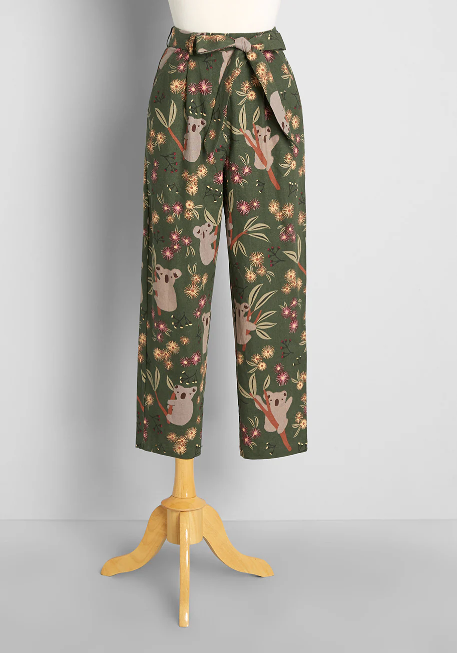 Kinship With Koalas Wide-Leg Pants - Olabens