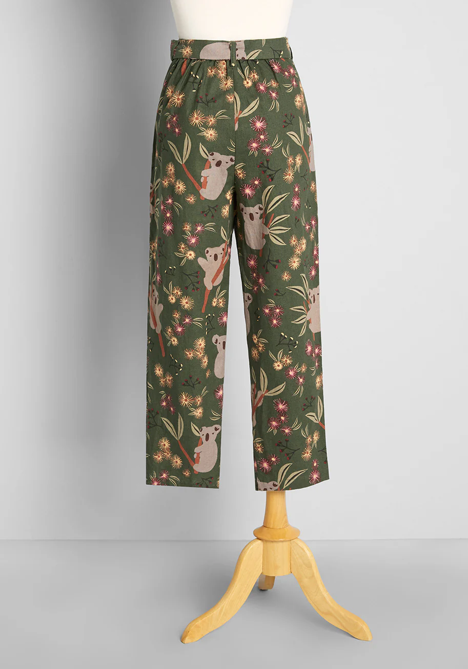 Kinship With Koalas Wide-Leg Pants - Olabens