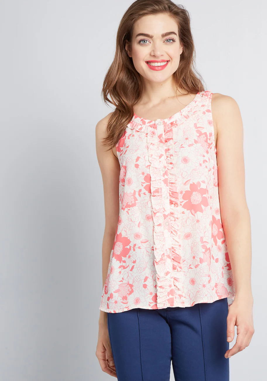 Bit of Frill Sleeveless Blouse - Olabens
