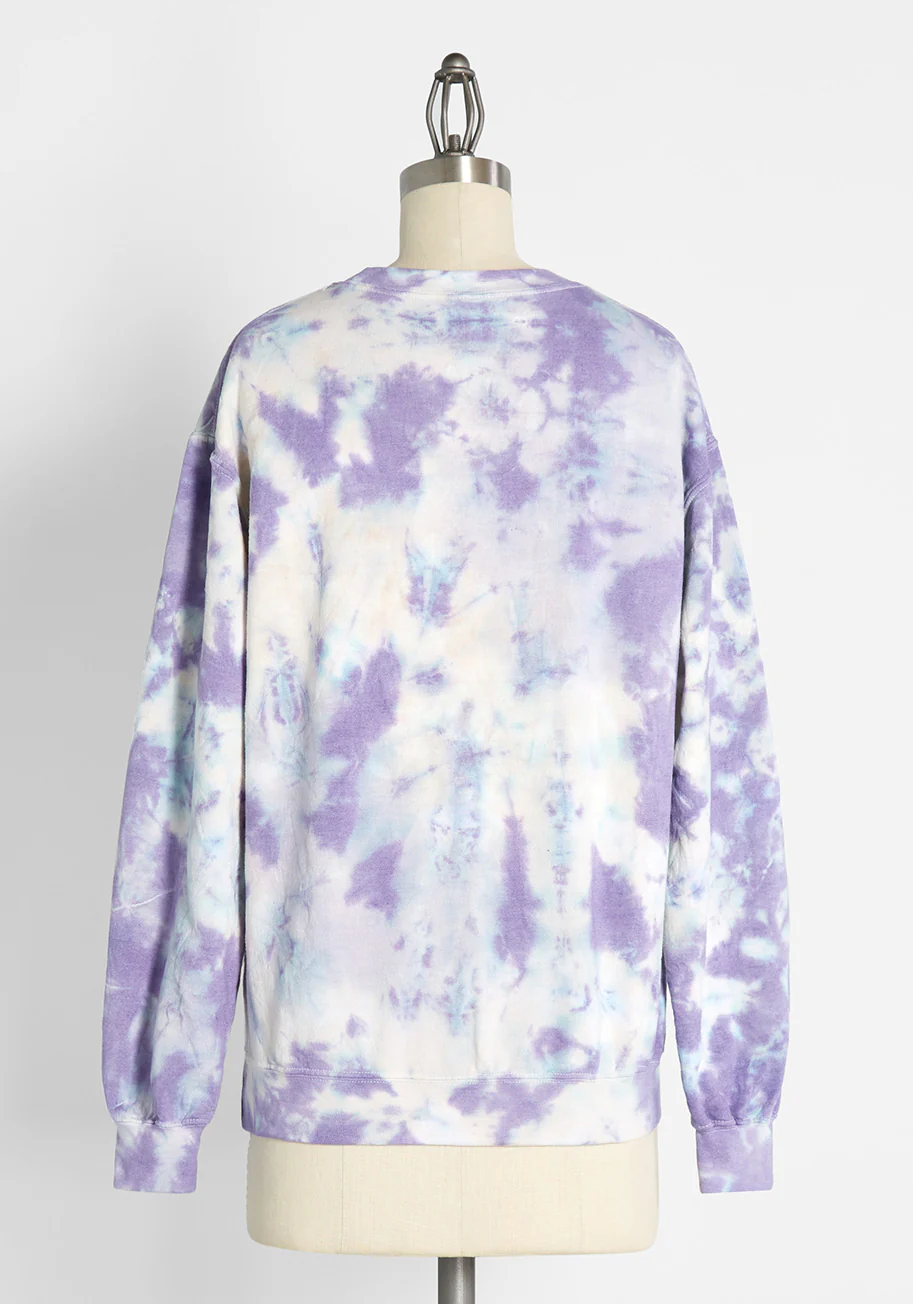 Tell Me Your Sign Graphic Tie-Dye Sweatshirt - Olabens