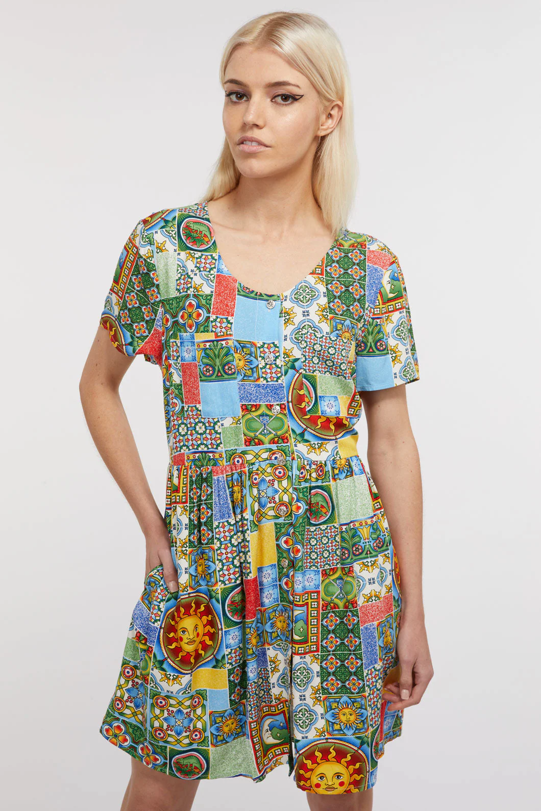 Majolica Viscose Baby Doll Dress - Olabens