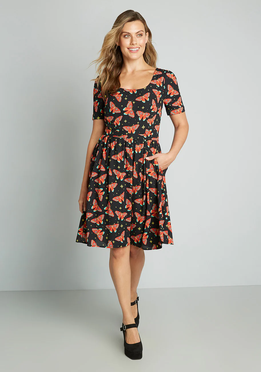 What's The Scoop A-Line Dress - Olabens