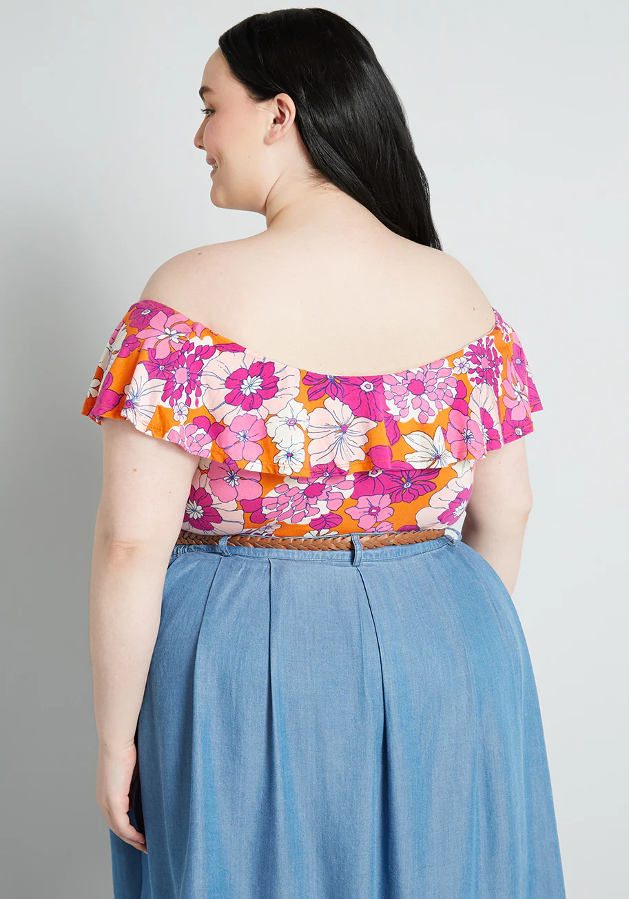 And The Frill Goes On Off-Shoulder Bodysuit - Olabens