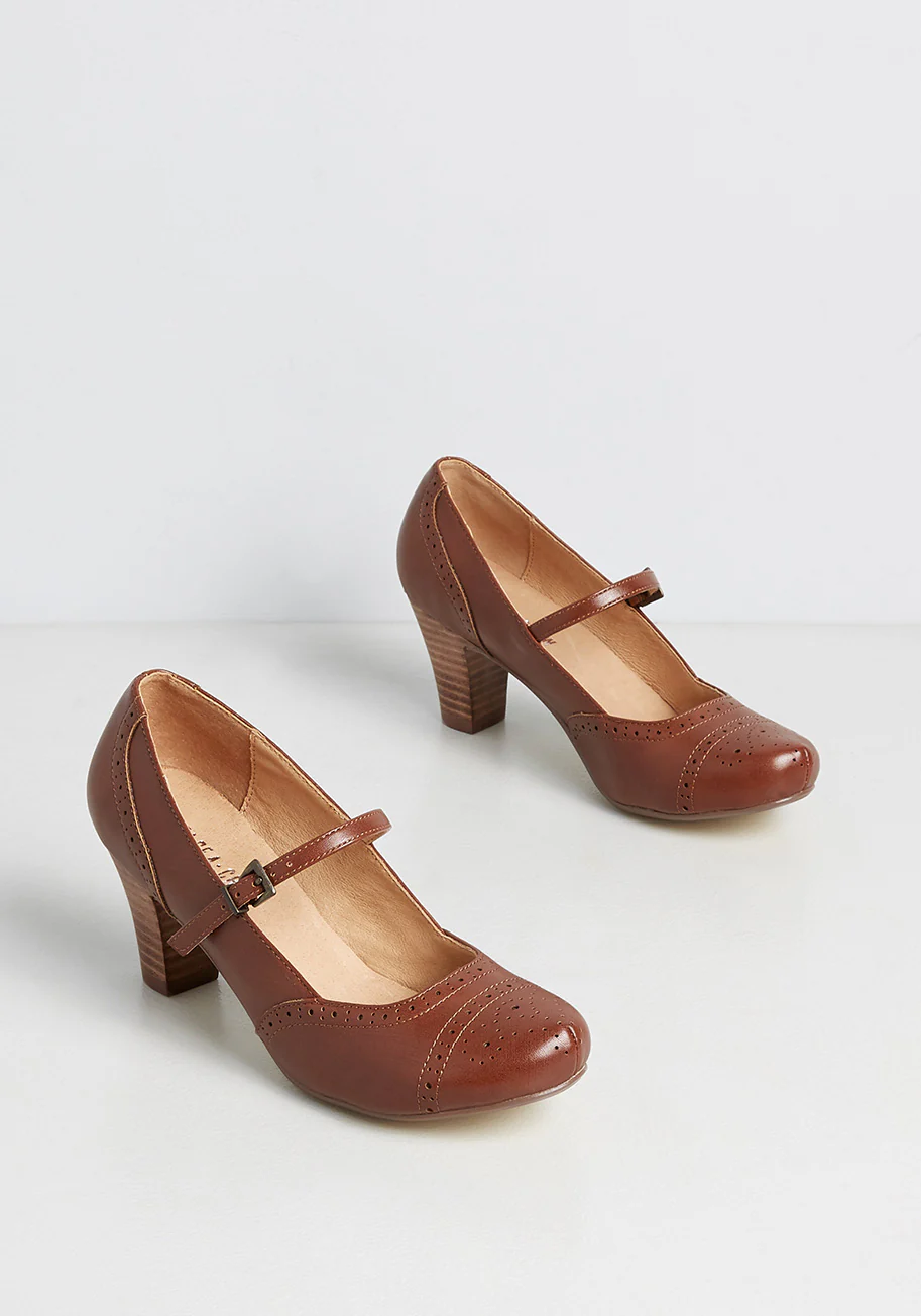 Back In The Saddle Ankle Strap Heel - Olabens