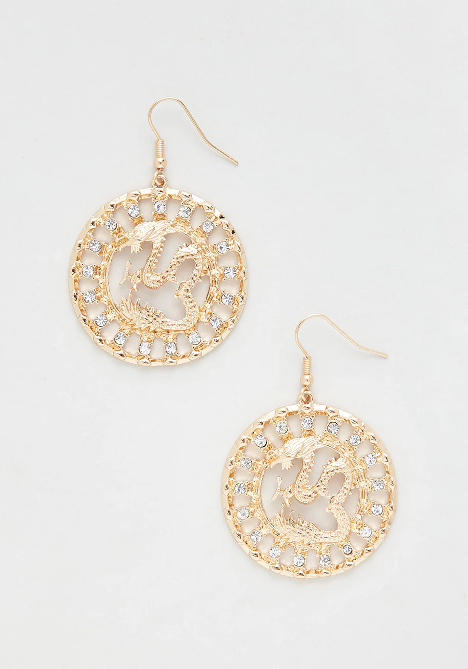 Dragon Spirit Dangle Earrings - Olabens
