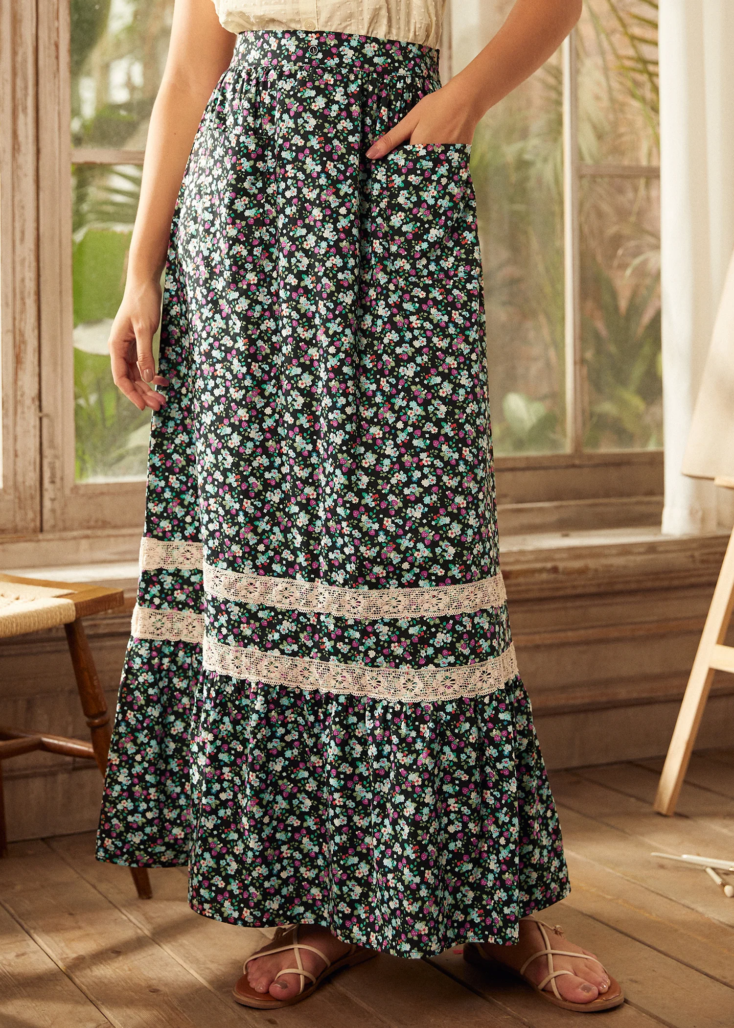 Field of Dreams Maxi Skirt - Olabens