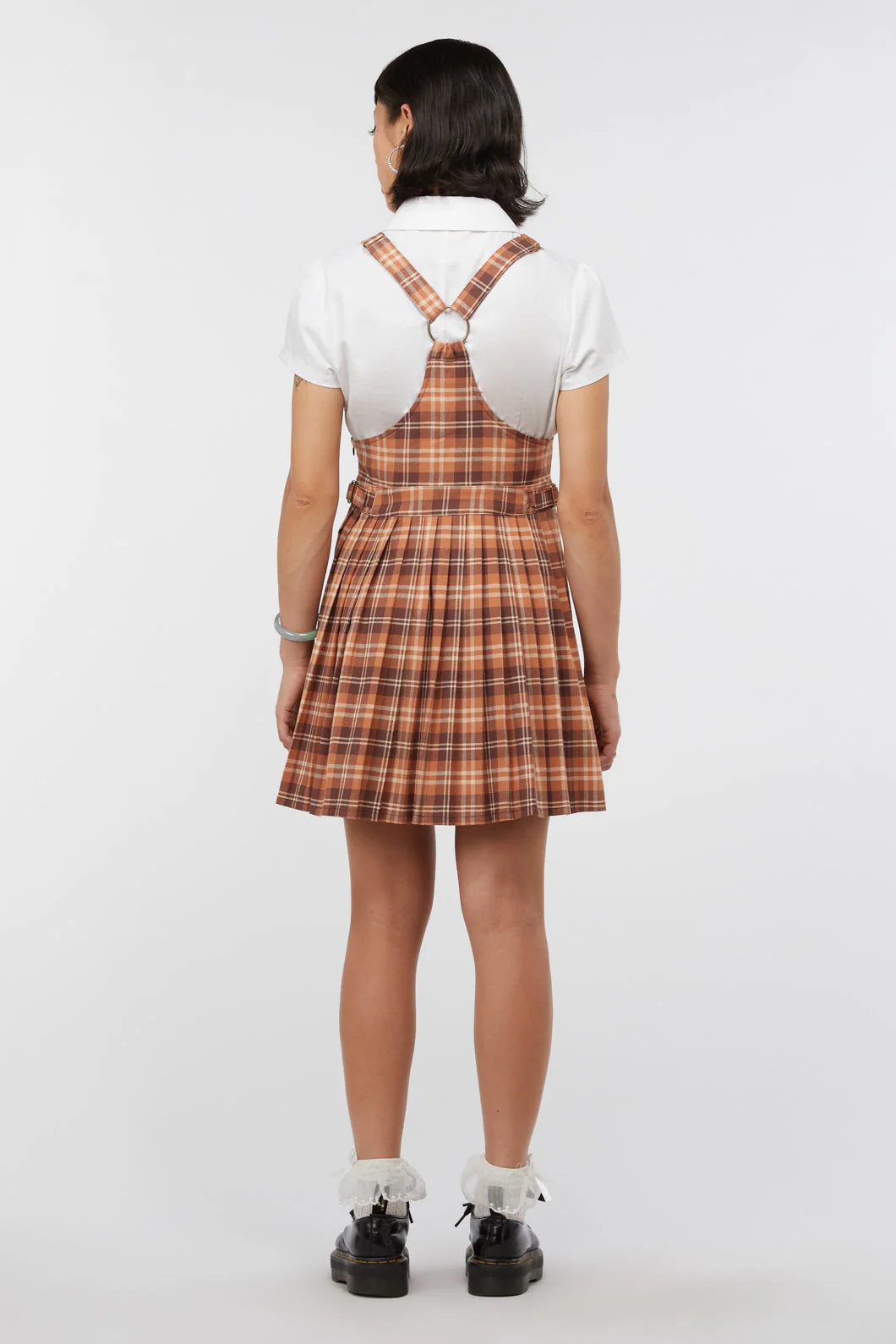 Looking Glass Tartan Pinafore - Olabens