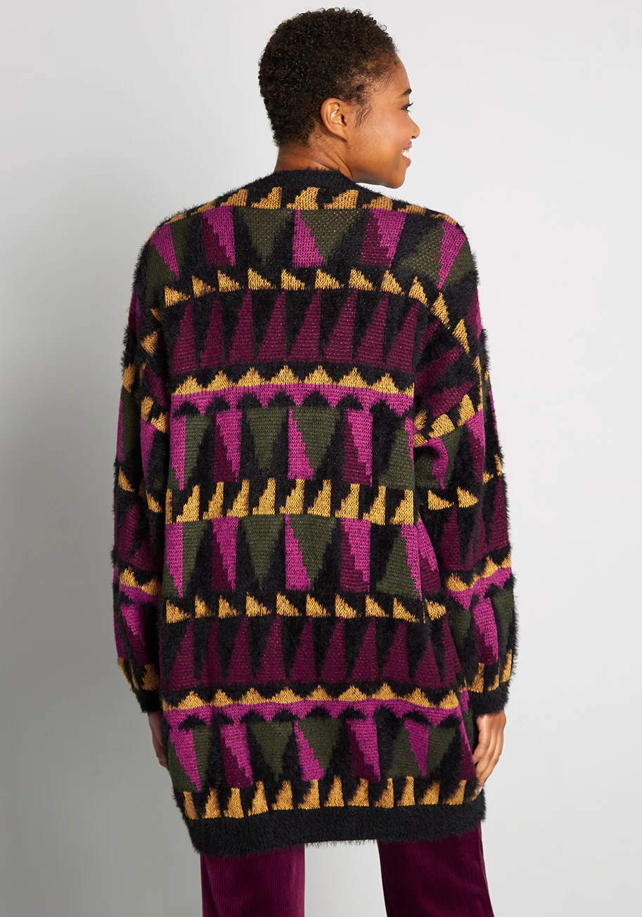 Putting The Pieces Together Sweater Coat - Olabens