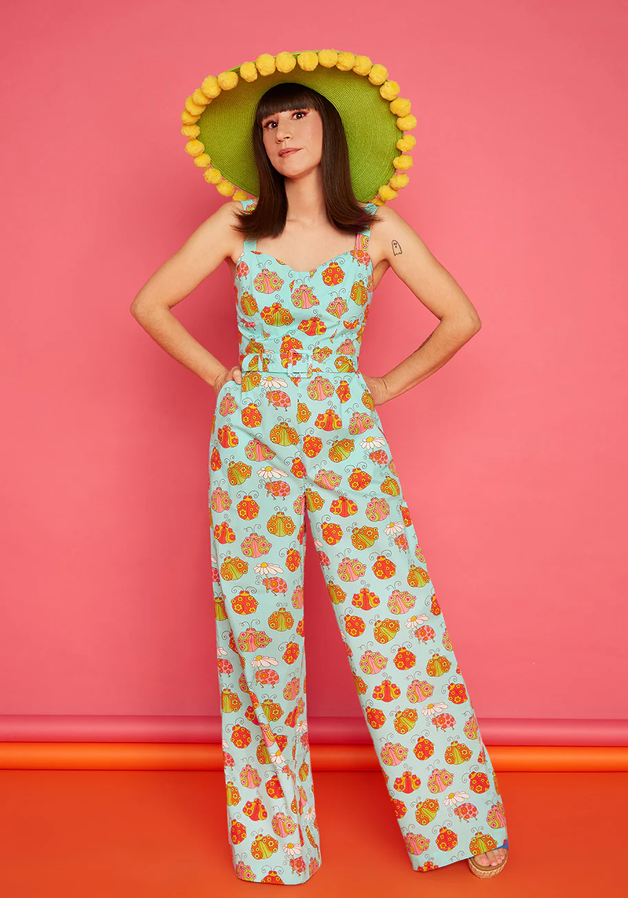 Isnyt x Marisol Muro Bugs and Kisses Wide-Leg Jumpsuit - Olabens