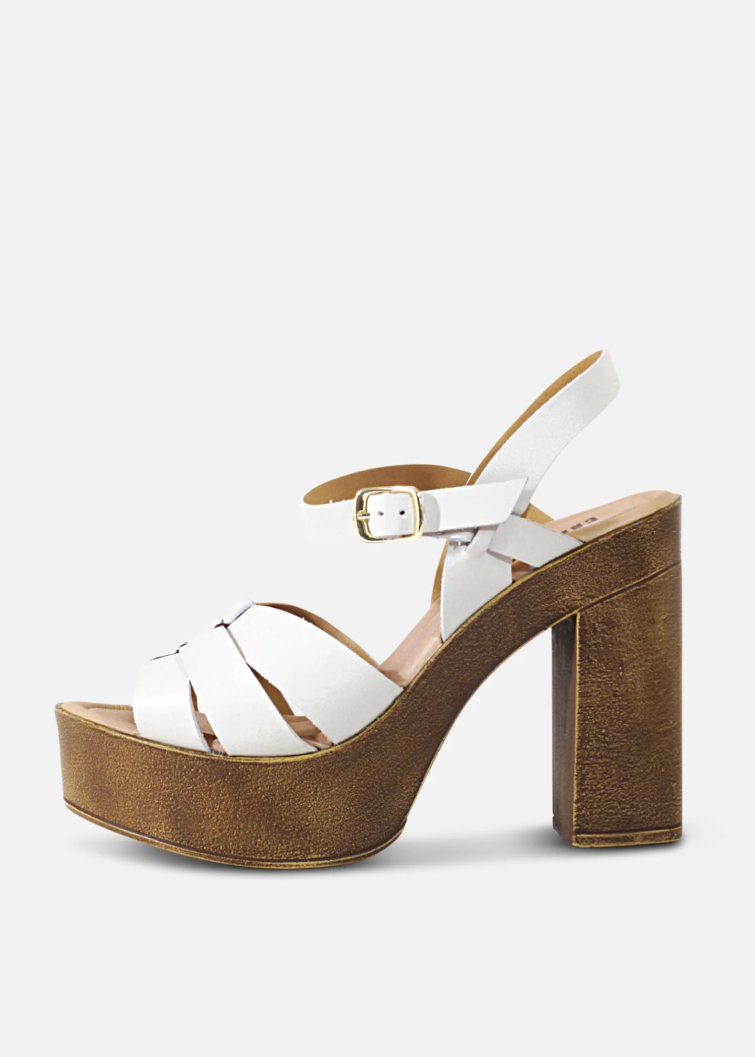 Hollie Wooden Platform Heels - Olabens
