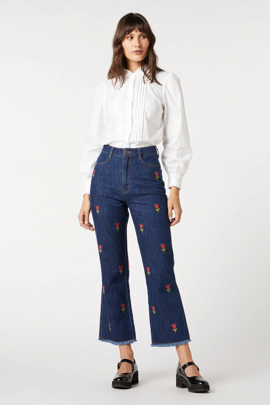 Tulip Embroidered Jean - Olabens